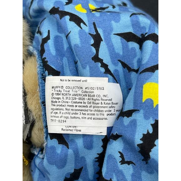 Muffy Vanderbear Tricky Treat Trio 5102 5103 Halloween Teddy Bear 1994 Odl Bauer - Picture 7 of 7